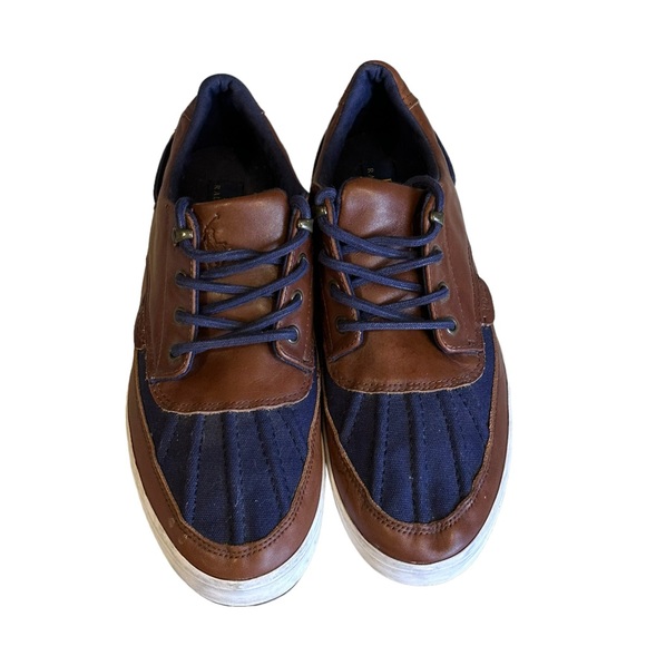 Polo Ralph Lauren Men ́s Ramiro Sneakers - Polo Tan/Newport Navy Size 9.5D - Picture 6 of 15